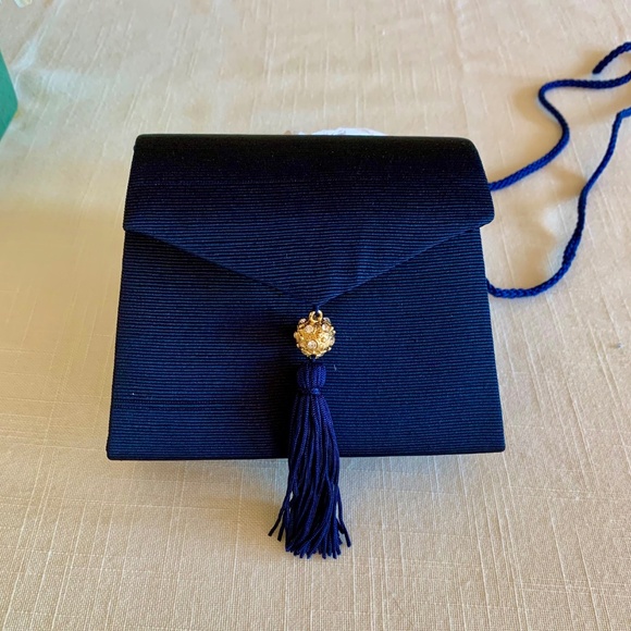Le Sac Navy Evening Bag - Picture 1 of 6